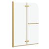 vidaXL Douche Omhulsel Transparant en Goud 95 x 140 cm