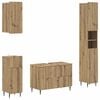 vidaXL 4-delige Badkamerkast Set ZWOLLE Artisanaal eiken Bewerkt hout