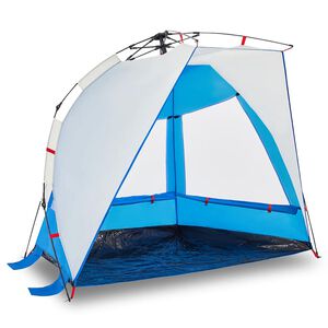 vidaXL Strandtent 2-persoons waterdicht snelontgrendeling azuurblauw