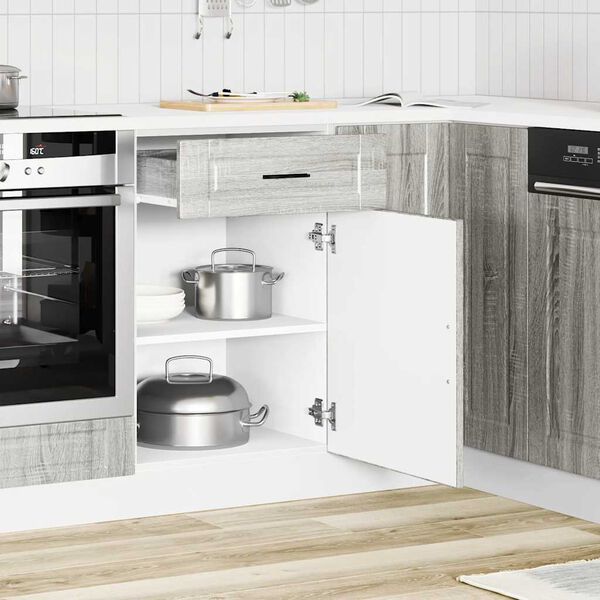 vidaXL Onderkast "Porto" bewerkt hout grijs sonoma eiken