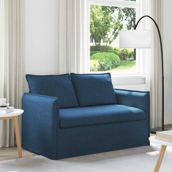 vidaXL Bank 120cm Blauw Metaal
