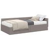 vidaXL Hoekbedframe met Matras 2 st Taupe 90 x 200 cm Stof
