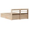 vidaXL Bedframe met hoofdbord massief grenenhout 120x200 cm