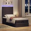vidaXL Ottoman bed met matras en LED's 90x190cm stof donkerbruin