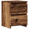 vidaXL Nachtkastje 30x30x40 cm bewerkt hout oud houtkleurig
