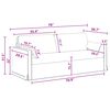 vidaXL Bankstel 2 pcs Donkergrijs 158 x 78 x 80 cm Stof