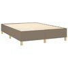 vidaXL Boxspring met matras stof taupe 140x190 cm
