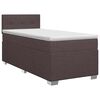 vidaXL Boxspringbed met matras Donkerbruin 90 x 200 cm Stof