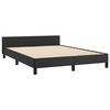vidaXL Bedframe met hoofdeind kunstleer zwart 140x190 cm