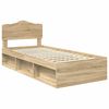 vidaXL Bedframe met hoofdeinde Sonoma 100 x 200 cm Massief grenenhout