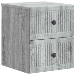 vidaXL Wandbeugel Bedkast Grijs sonoma 33 x 34,5 x 40 cm Bewerkt hout