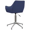 vidaXL Eetkamerstoelen 2 st draaibaar stof blauw