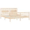 vidaXL Bedframe met hoofdbord massief hout