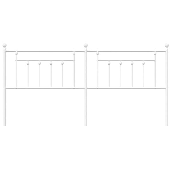 vidaXL Hoofdbord 193 cm metaal wit
