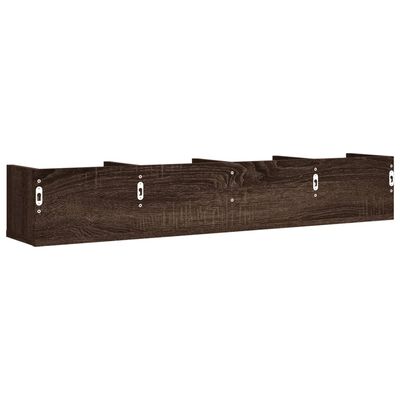 vidaXL Wandkasten 2 st 99x18x16,5 cm bewerkt hout bruin eikenkleur