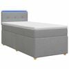 vidaXL Boxspringbed met matras Lichtgrijs 100 x 200 cm Stof