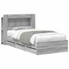 vidaXL Bedframe met opslag Grijs Sonoma 75 x 190 cm Bewerkt hout