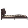 vidaXL Bedframe zonder matras "Hvar" stof donkerbruin 140x190 cm