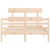 vidaXL Bedframe met hoofdbord massief hout 140x190 cm