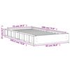 vidaXL Bedframe zonder matras massief grenenhout wasbruin 75x190 cm