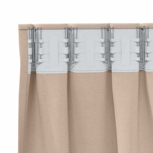vidaXL Zwart-out Gordijnen met Ringen 2 pcs Taupe 225 x 140 cm