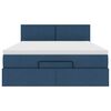 vidaXL Bed met matras 140x190 cm stof blauw