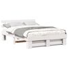 vidaXL Bedframe met hoofdeinde Wit 160 x 200 cm Massief grenenhout