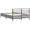 vidaXL Bedframe bewerkt hout metaal grijs sonoma eiken 120x190 cm