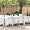 vidaXL Tuin Eetset 13 pcs Wit en lichtgrijs Poly rattan en staal