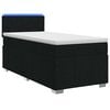 vidaXL Boxspringbed met matras met hoofdeinde Zwart 90 x 190 cm Stof