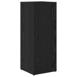 vidaXL Paraplu Standaard Zwart Eiken 25 x 24,5 x 64 cm Bewerkt hout