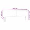 vidaXL Hoofdbord met hoofdeinde Donkergrijs 200 cm Nep Leer