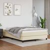 vidaXL Boxspring bed kunstleer cr&egrave;mekleurig 140x190 cm