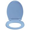 vidaXL Toiletbril soft-close en quick-release ovaal blauw