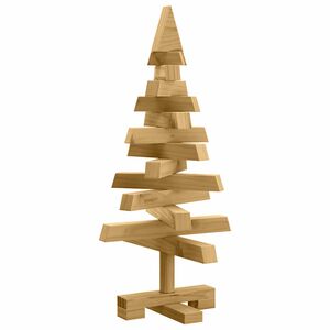 vidaXL Kerstbomen met standaard Bruin 60 cm Massief grenenhout