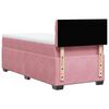 vidaXL Boxspring met matras fluweel roze 90x200 cm