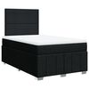 vidaXL Boxspring met matras stof zwart 120x190 cm