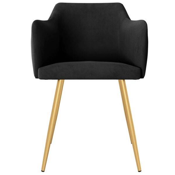 vidaXL Eetkamerstoelen 6 st fluweel zwart