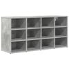 vidaXL Schoenenkast met plank Betongrijs 103 x 30 x 51 cm Bewerkt hout