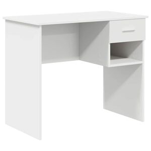 vidaXL Bureau Wit 90 x 49 x 75 cm Bewerkt hout