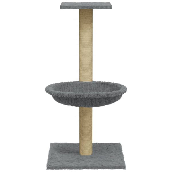 vidaXL Kattenmeubel met sisal krabpaal 74 cm lichtgrijs
