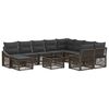 vidaXL Tuinbankenset 11 st Grijs poly rattan