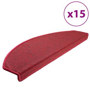 vidaXL Trapmatten 15 st 65x24x4 cm R&ouml;d Halfrond Groot