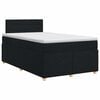 vidaXL Boxspringbed met matras met hoofdeinde Zwart 120 x 200 cm Stof