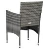 vidaXL Tuinstoelen 2 st poly rattan grijs