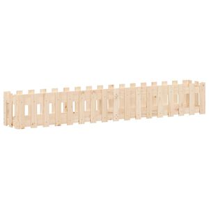 vidaXL Plantenbak verhoogd met hekontwerp 200x30x30 cm grenenhout
