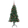vidaXL Hoek Kunstkerstboom met 150 LED Groen 120 cm PVC en Metaal