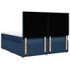 vidaXL Boxspring met matras stof blauw 200x200 cm