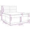 vidaXL Boxspring met matras stof zwart 180x200 cm