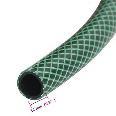 vidaXL Tuinslang met koppelingsset 0,5'' 10 m PVC groen